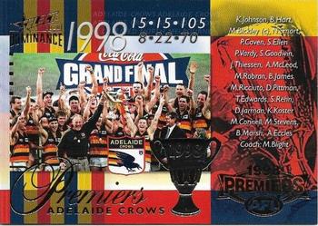2020 Select Dominance - AFL / VFL Premiership Commemorative #PC104 1998 Adelaide Crows Front
